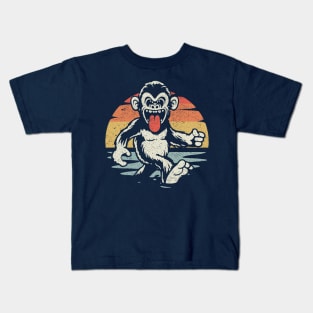 Bigfoot Beach Sunset Kids T-Shirt